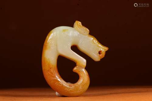 ancient jade dragon C wordSize: 6 * 1.6 * 7.2 cm weighs 80 g...