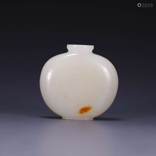 Hetian jade snuff bottles, size: 5.3 * * * * 5.5 2.0 cm, 86....