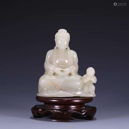 Hetian jade Buddha cave, size: 11.6 * * 10 * * 5.8 cm, 598.1...