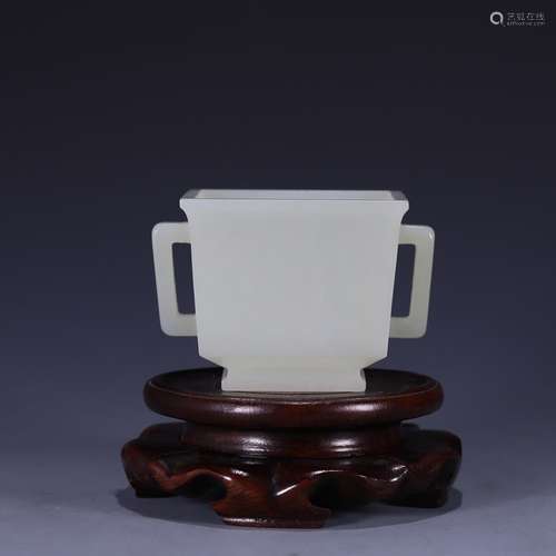 of hetian jade square wash, four writing brush washer, hotan...