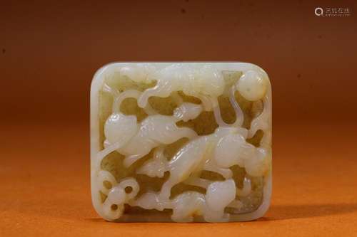 hetian jade four generationsSize: 5.2 * 4.6 * 1.4 cm weighs ...