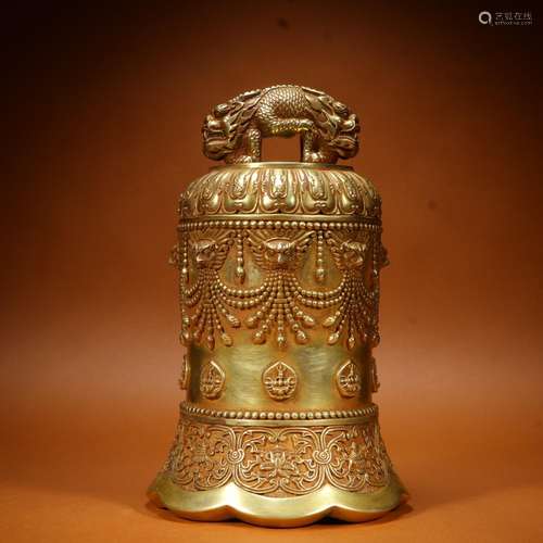 gold dragon knob bellsSize: 17 * 26 cm