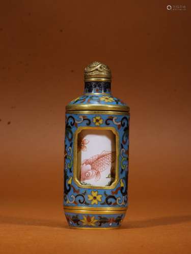 cloisonne revolving snuff bottlesSize: 3.5 * 9 cm weighs 195...