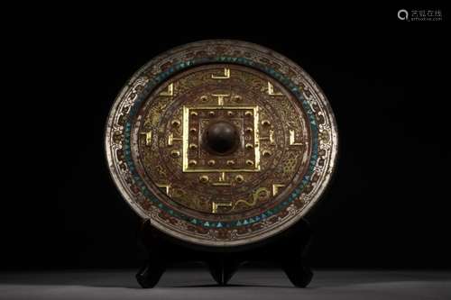 bronze mirror of gold or silver