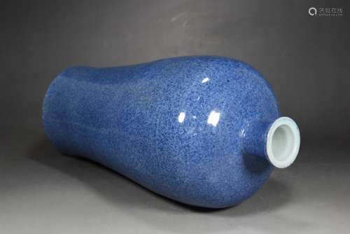 Blue glaze plum bottle42 cm diameter 20 cm tall