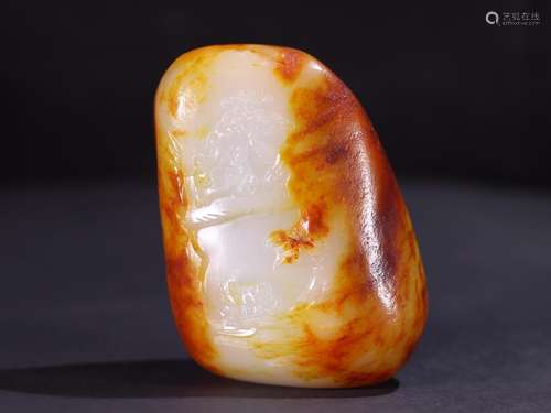 Hetian jade seed makings stories of the original stone carvi...