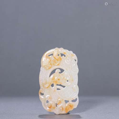 Xinjiang hetian jade therefore rompuySize: 6 cm long and 3.5...