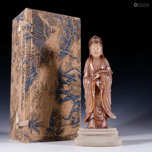 Shoushan stone ruyi guan Yin furnishing articlesSpecificatio...