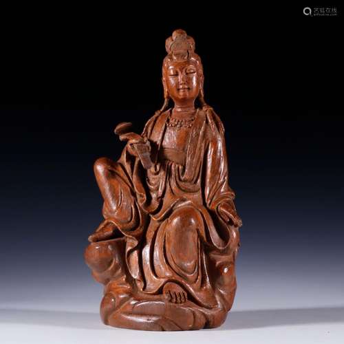 The old bamboo ruyi guanyin statuesSpecification: high 25.5 ...