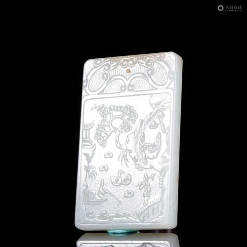 Stories of hetian jade, jade brandSpecification: high 8 wide...