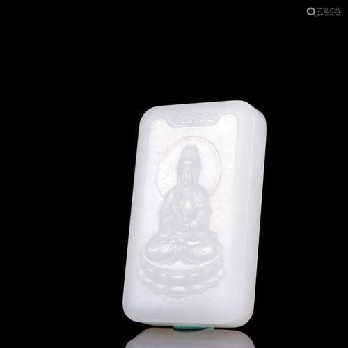 Hetian jade jade guanyinSpecification: high 7.7 4.5 1.5 cm t...