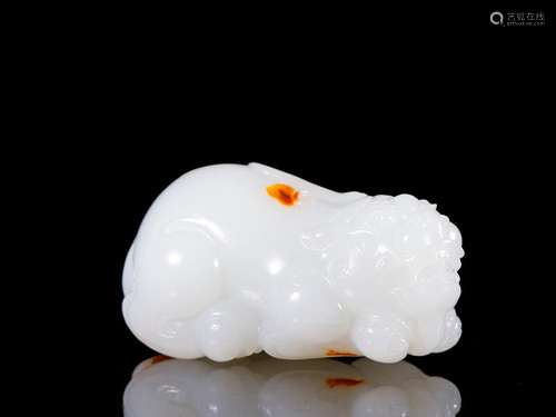 Hetian jade the mythical wild animal to piecesSpecification:...