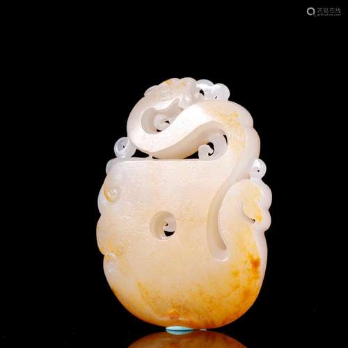 Hetian jade palace has a dragon pendantSpecification: high 8...