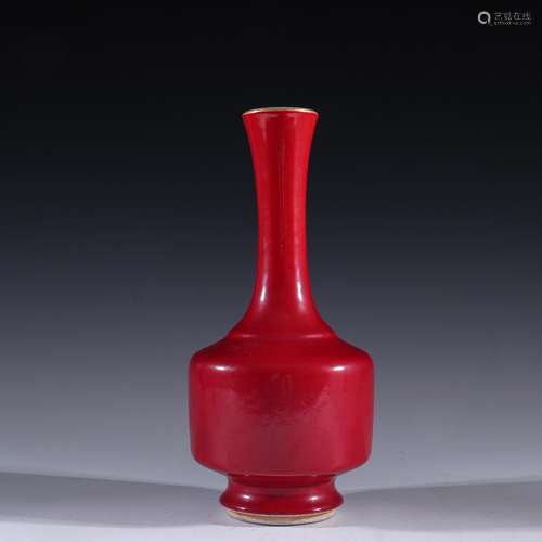 Red glaze colour bell bottleSpecification: high 23 cm diamet...