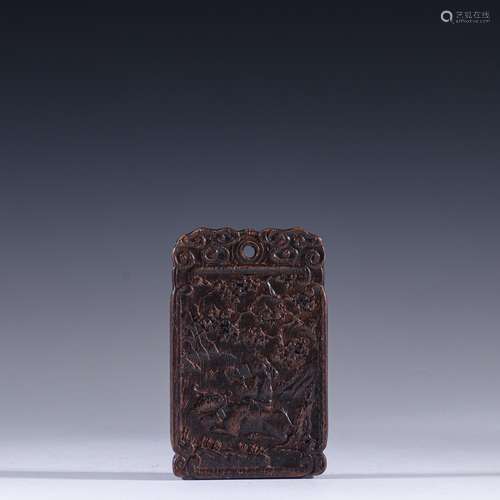 Jade carving, old aloes cattle figure brandSpecification: hi...