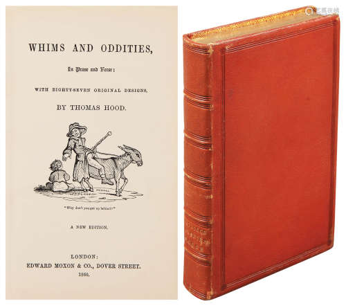 英国伦敦1860年Edward Moxon & Co.,出版 双面隐式书口画 奇思妙想...