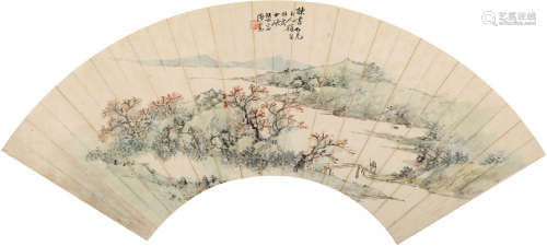 陶焘（1825-1900）国画扇面 清代 纸本镜心 一幅