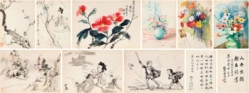 宋征殷（1920-1993）、李咏森(1898-1998)等绘画并题词上海美专毕业纪...