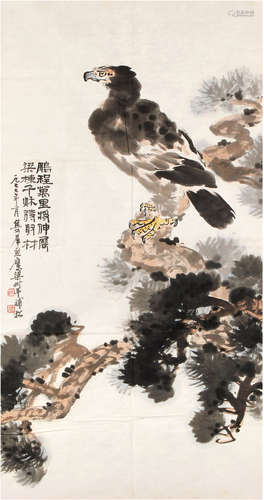 梁树年（1911-2005）、焦可群（1930-）国画 1977年 纸本软片 一幅