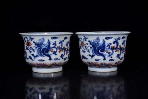 In blue and white bowl of 9 * 13 m youligong dragon