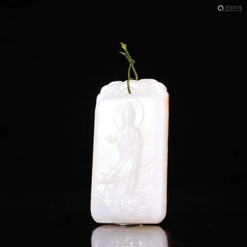 Hetian jade jade seed material guanyinSpecification: high 6....