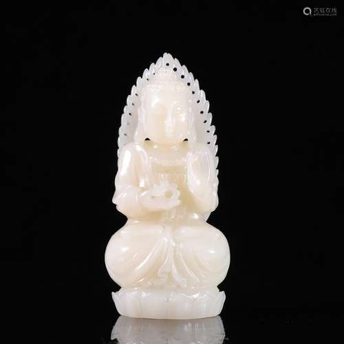 Hetian jade jade Buddha sakyamuni furnishing articlesSpecifi...