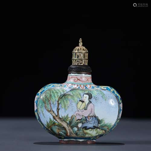 Stories of copper foetus enamel snuff bottlesSpecification: ...