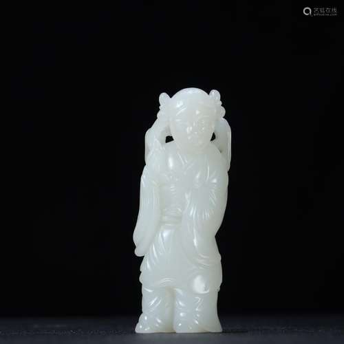 Hetian jade lad furnishing articlesSpecification: high gener...