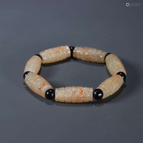 Ancient jade ruyi hand string linesSpecification: bead diame...