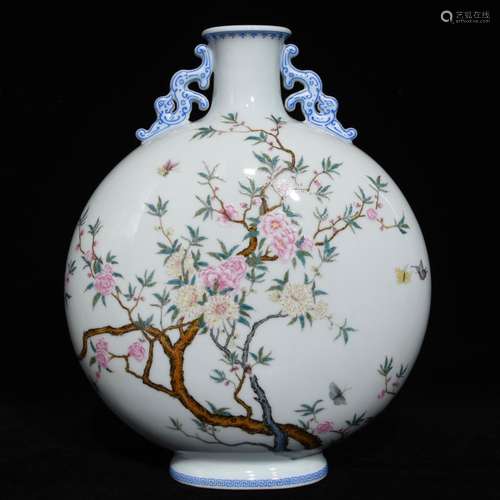 Pastel peach blossom grain flat bottles, 31.5 cm high 24.5 c...