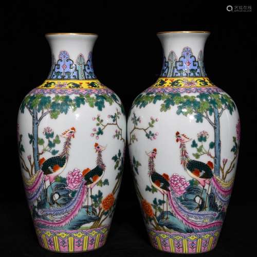 Powder enamel bottle, 22.5 cm high 12.5 cm in diameter,