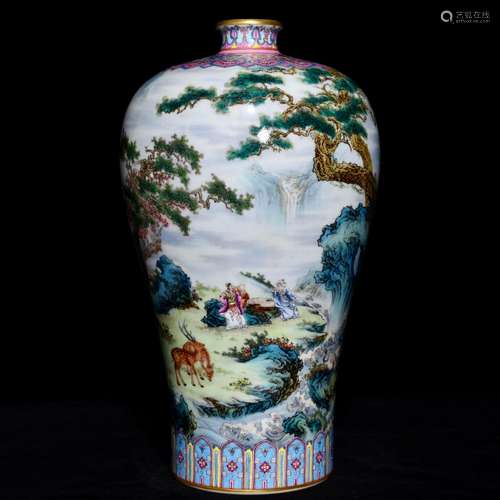 Pastel three spare saint landscape twomey bottle, 31 cm diam...