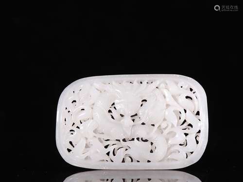 Hetian jade auspicious dragon belt buckleSpecification: high...