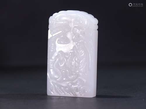 Stories of hotan suet white jade jade brand.Specification: 7...