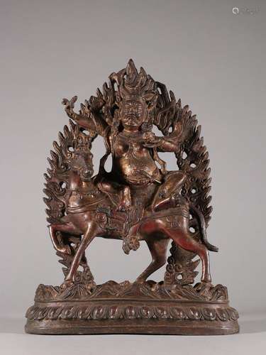 Copper paint golddeity called dorgje shugden statuesSpecific...