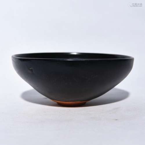 Ji kiln tree leaf veins bowl, 6 x 14 cm,