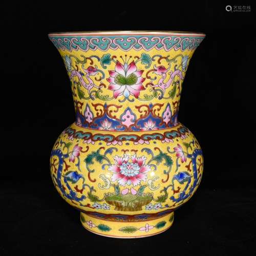 Enamel colors branch grain flower vase with flowers, 16.5 x ...