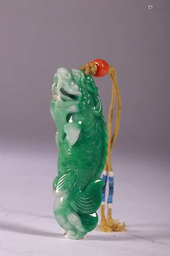 : FeiCuiYu dragon pageNatural jade expected, the old head, r...