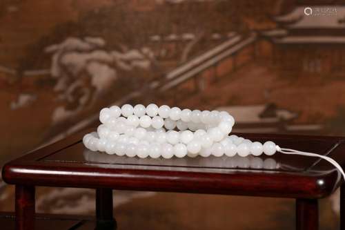 Hetian jade beads d stringSize: beads by 0.8 (cm) 86 (g)The ...