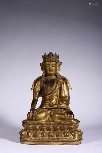 : copper and gold Buddha had the figure of BuddhaSize: 25.5 ...