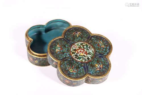 : cloisonne enamel wire inlay cover boxSize: 13 wide high 5 ...