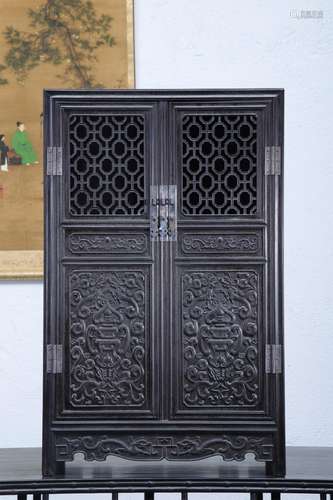 : rosewood dragon half two drawer and cabinetSize: 52 x29x82