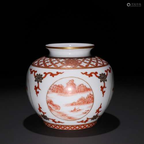 : white porcelain alum red colour patternSpecification: high...