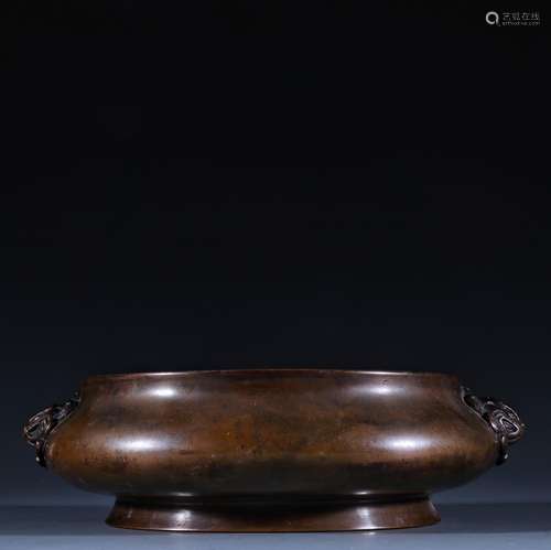 Chicken ear round incense burner, copper daySpecification: h...