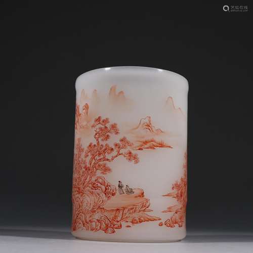 White material landscape enamel pen containerSpecification: ...