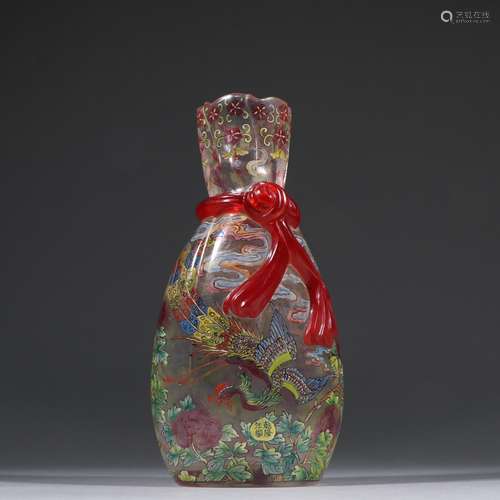 Coloured glaze enamel phoenix peony baggage bottleSpecificat...