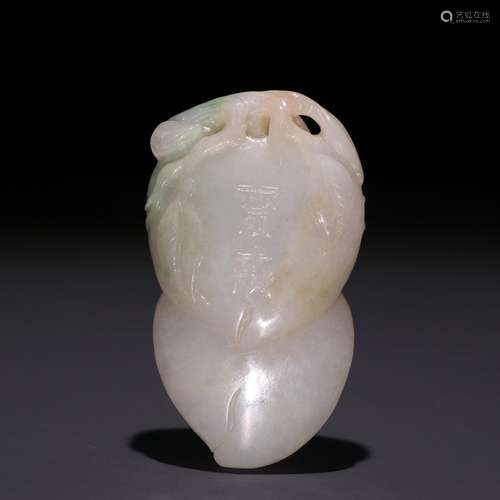 Jade: peach shape fast page.Specification: long and 7.3 cm w...