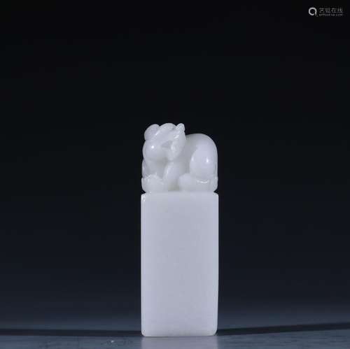 , hotan jade benevolent button sealSpecification: 7.7 cm lon...