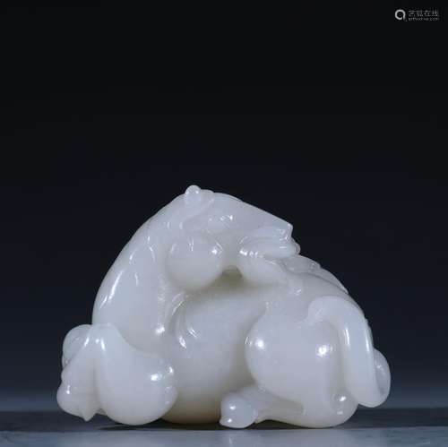 Night, hotan white jade seal hou furnishing articles immedia...