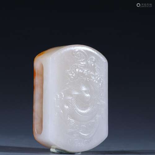 , auspicious dragon with hetian jade seed makings buckleSpec...